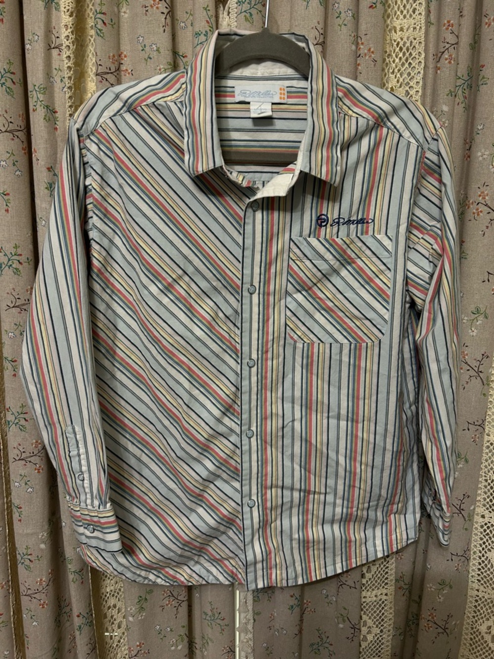 Panhandle Slim Signature Collection Striped Button Down Shirt Medium 12/14